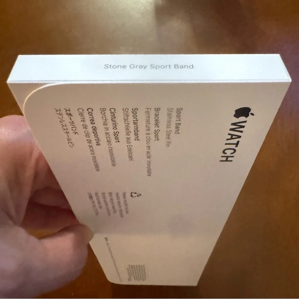 NIB Stone Gray Apple Watch Sport Band-42mm S/M